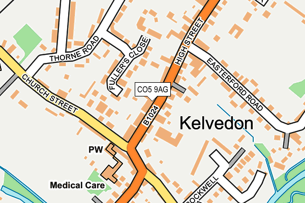 Map of THE LITTLE FISH COMPANY (KELVEDON) LTD at local scale