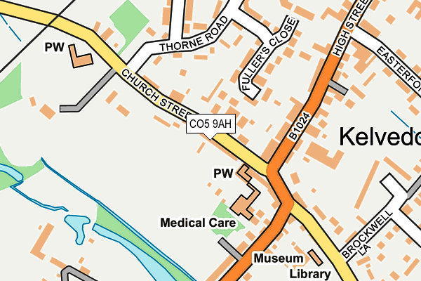 CO5 9AH map - OS OpenMap – Local (Ordnance Survey)
