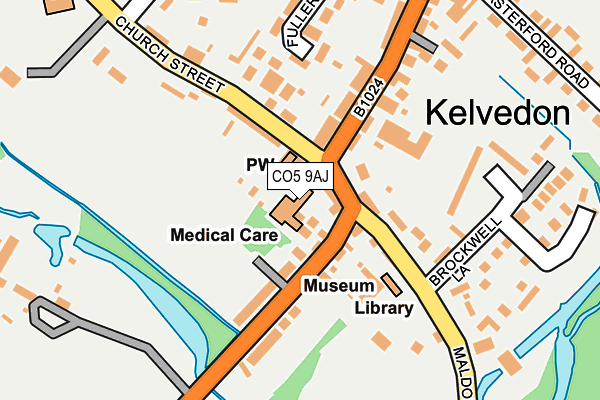 CO5 9AJ map - OS OpenMap – Local (Ordnance Survey)