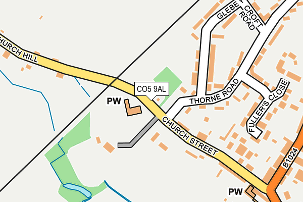 CO5 9AL map - OS OpenMap – Local (Ordnance Survey)