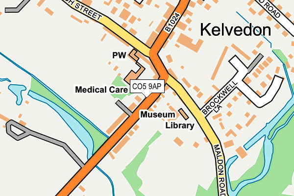 CO5 9AP map - OS OpenMap – Local (Ordnance Survey)