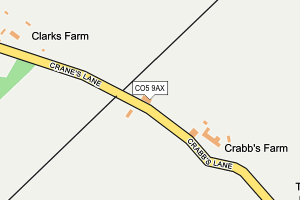 CO5 9AX map - OS OpenMap – Local (Ordnance Survey)