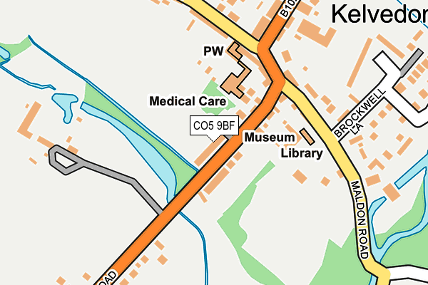 CO5 9BF map - OS OpenMap – Local (Ordnance Survey)