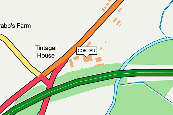 CO5 9BU map - OS OpenMap – Local (Ordnance Survey)