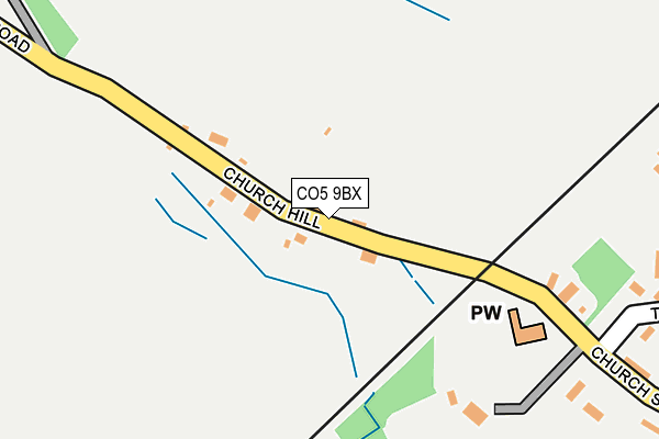 CO5 9BX map - OS OpenMap – Local (Ordnance Survey)