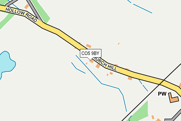 CO5 9BY map - OS OpenMap – Local (Ordnance Survey)