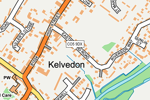 CO5 9DX map - OS OpenMap – Local (Ordnance Survey)