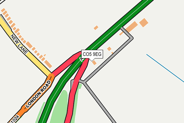CO5 9EG map - OS OpenMap – Local (Ordnance Survey)
