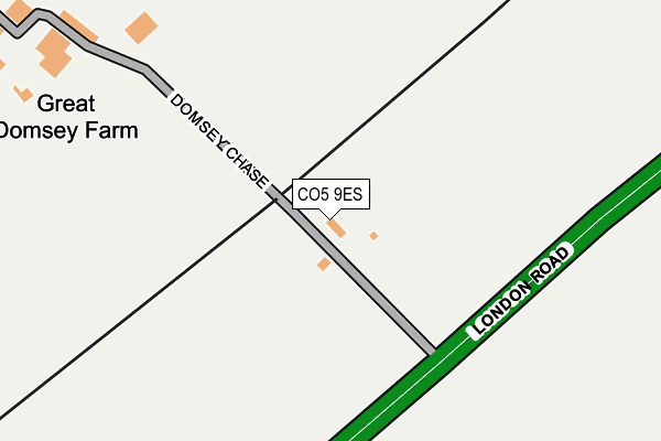 CO5 9ES map - OS OpenMap – Local (Ordnance Survey)