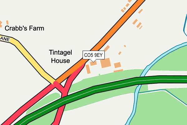 CO5 9EY map - OS OpenMap – Local (Ordnance Survey)