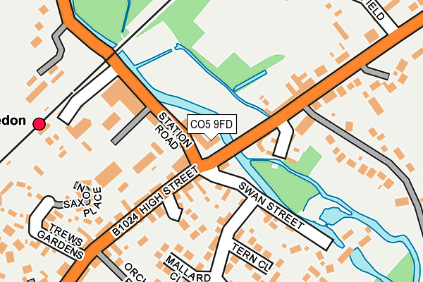 CO5 9FD map - OS OpenMap – Local (Ordnance Survey)