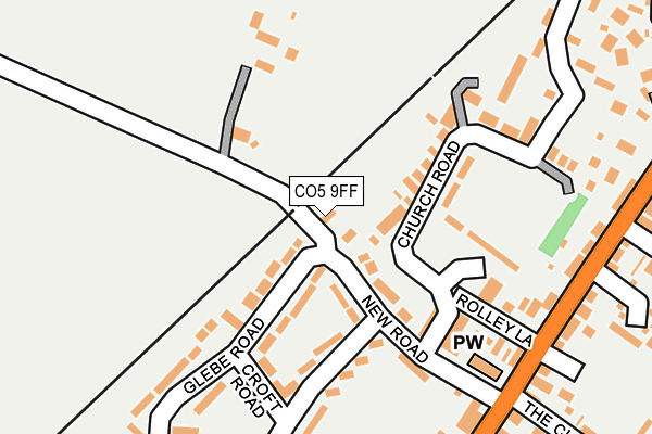 CO5 9FF map - OS OpenMap – Local (Ordnance Survey)