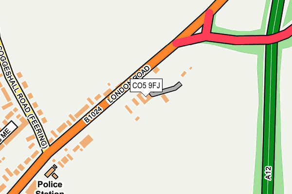 CO5 9FJ map - OS OpenMap – Local (Ordnance Survey)