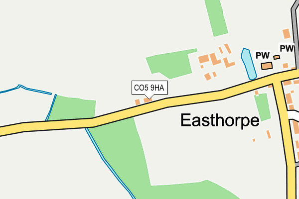 CO5 9HA map - OS OpenMap – Local (Ordnance Survey)