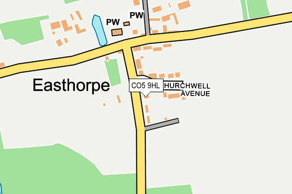 CO5 9HL map - OS OpenMap – Local (Ordnance Survey)