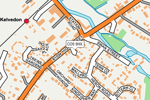 CO5 9HX map - OS OpenMap – Local (Ordnance Survey)