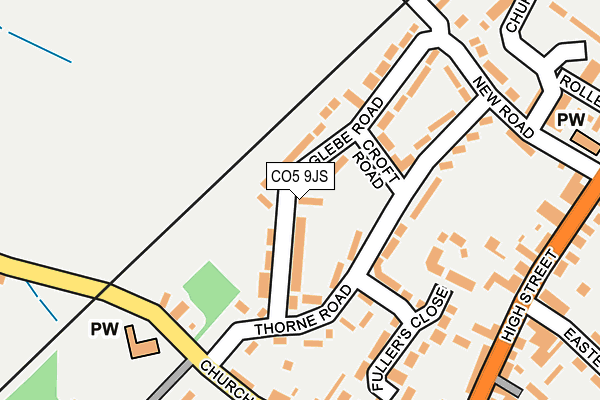 CO5 9JS map - OS OpenMap – Local (Ordnance Survey)