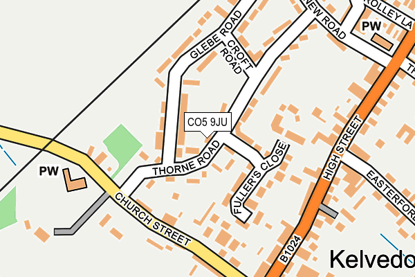 CO5 9JU map - OS OpenMap – Local (Ordnance Survey)