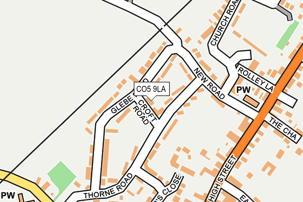 CO5 9LA map - OS OpenMap – Local (Ordnance Survey)