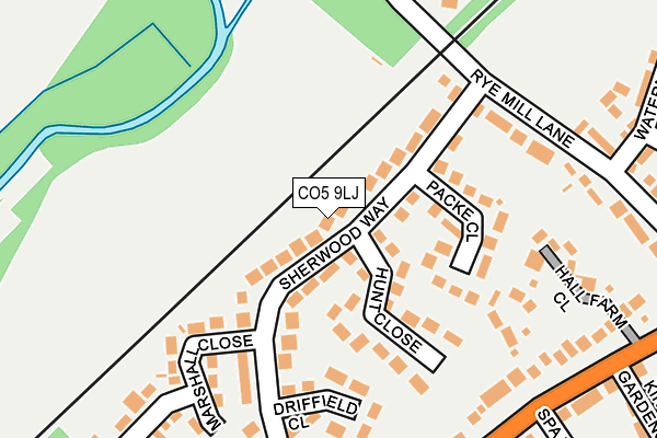 CO5 9LJ map - OS OpenMap – Local (Ordnance Survey)