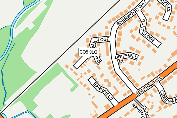 CO5 9LQ map - OS OpenMap – Local (Ordnance Survey)