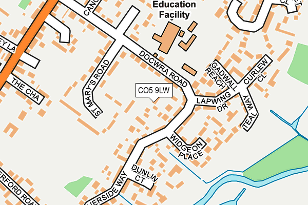 CO5 9LW map - OS OpenMap – Local (Ordnance Survey)