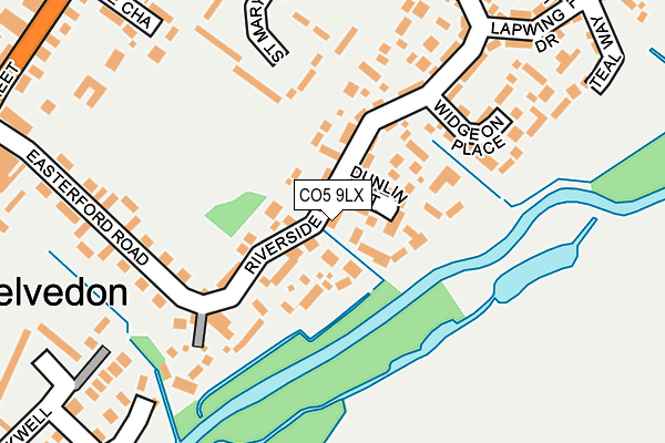CO5 9LX map - OS OpenMap – Local (Ordnance Survey)