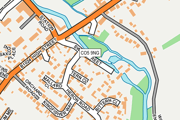 CO5 9NG map - OS OpenMap – Local (Ordnance Survey)
