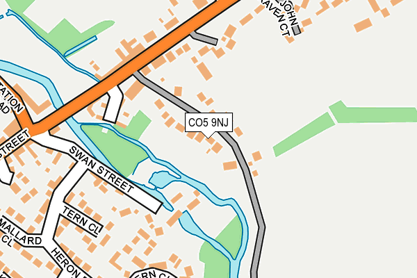 CO5 9NJ map - OS OpenMap – Local (Ordnance Survey)