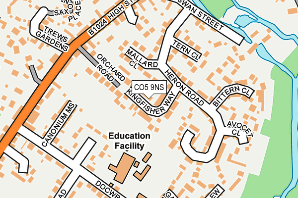 CO5 9NS map - OS OpenMap – Local (Ordnance Survey)