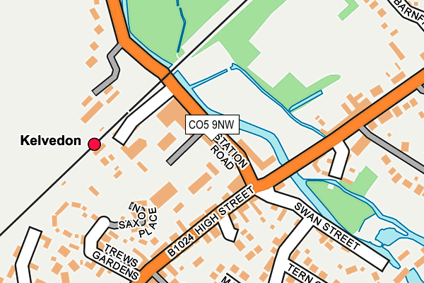 CO5 9NW map - OS OpenMap – Local (Ordnance Survey)