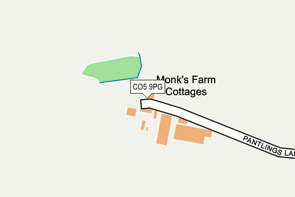 CO5 9PG map - OS OpenMap – Local (Ordnance Survey)