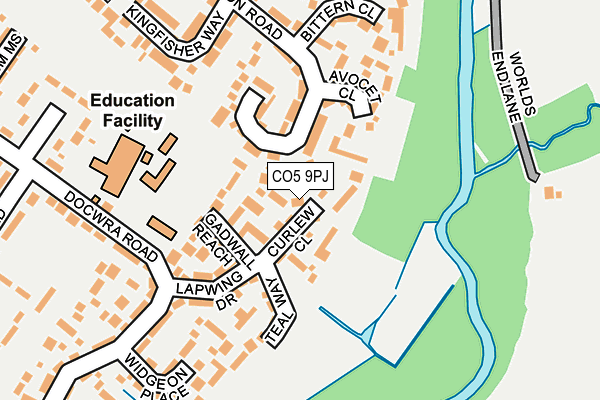 CO5 9PJ map - OS OpenMap – Local (Ordnance Survey)