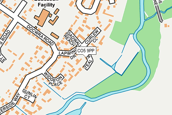 CO5 9PP map - OS OpenMap – Local (Ordnance Survey)