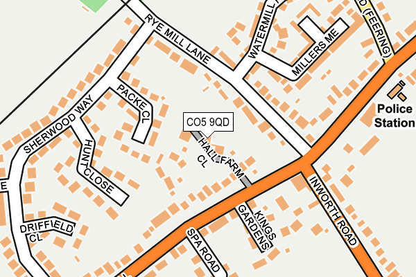 CO5 9QD map - OS OpenMap – Local (Ordnance Survey)
