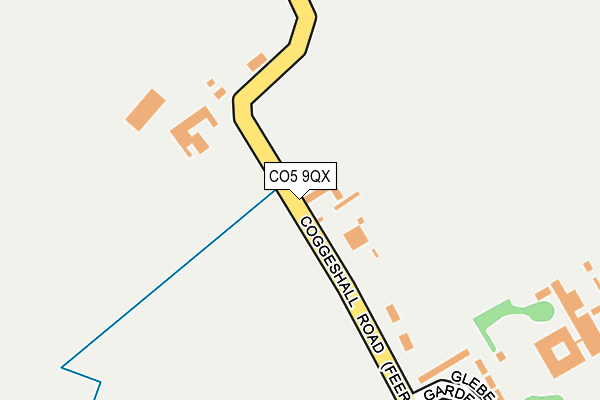 CO5 9QX map - OS OpenMap – Local (Ordnance Survey)