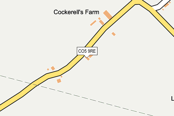 CO5 9RE map - OS OpenMap – Local (Ordnance Survey)