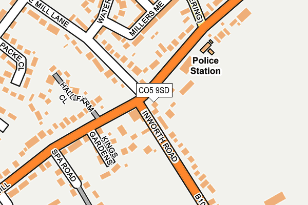 CO5 9SD map - OS OpenMap – Local (Ordnance Survey)