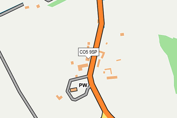 CO5 9SP map - OS OpenMap – Local (Ordnance Survey)