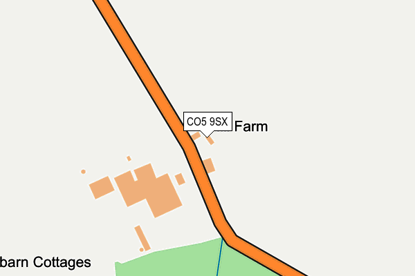 CO5 9SX map - OS OpenMap – Local (Ordnance Survey)
