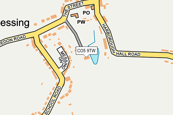 CO5 9TW map - OS OpenMap – Local (Ordnance Survey)