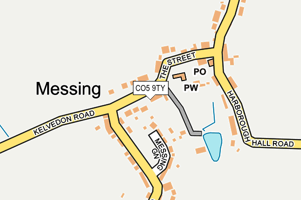 CO5 9TY map - OS OpenMap – Local (Ordnance Survey)