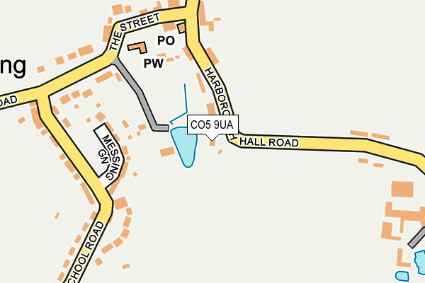 CO5 9UA map - OS OpenMap – Local (Ordnance Survey)