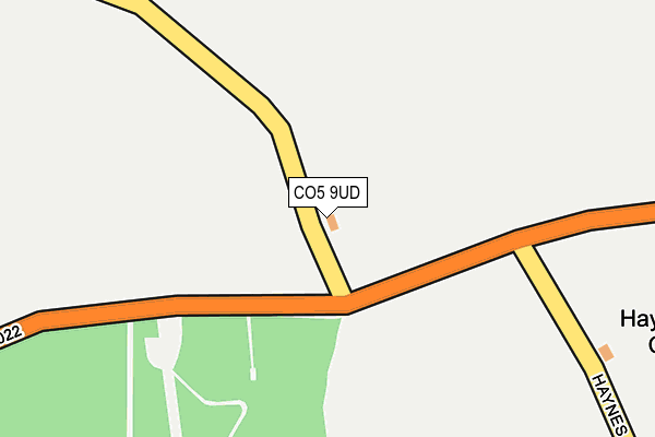 CO5 9UD map - OS OpenMap – Local (Ordnance Survey)