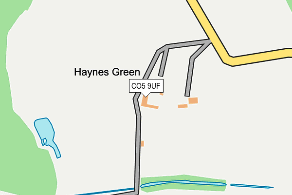 CO5 9UF map - OS OpenMap – Local (Ordnance Survey)