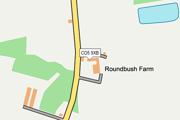 CO5 9XB map - OS OpenMap – Local (Ordnance Survey)