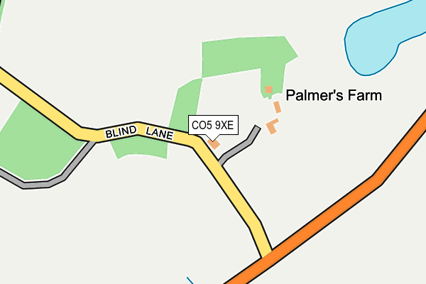 CO5 9XE map - OS OpenMap – Local (Ordnance Survey)