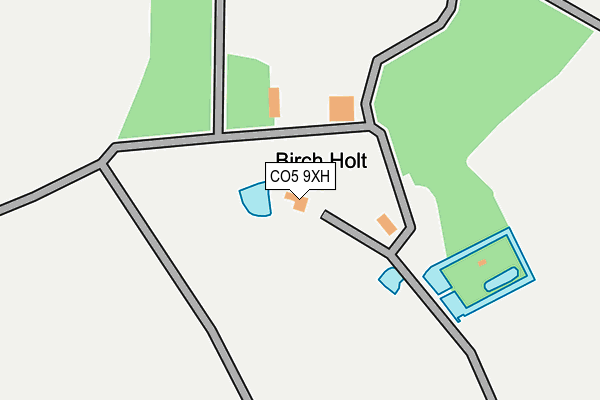 CO5 9XH map - OS OpenMap – Local (Ordnance Survey)