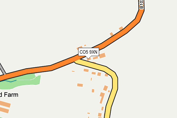 CO5 9XN map - OS OpenMap – Local (Ordnance Survey)