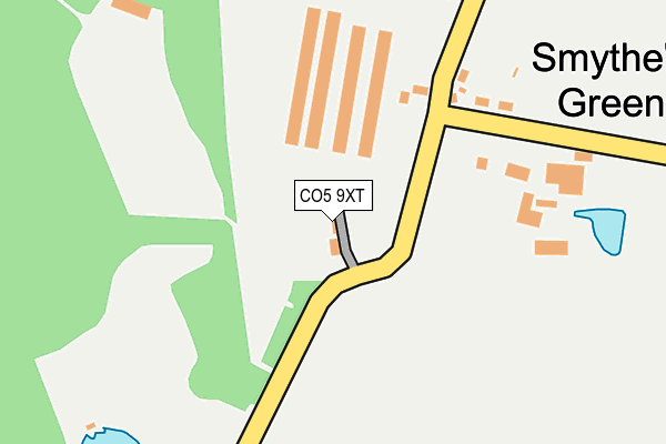 CO5 9XT map - OS OpenMap – Local (Ordnance Survey)